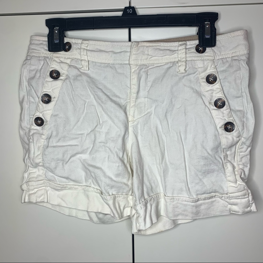 Level 99 Cuffed Linen Blend Shorts